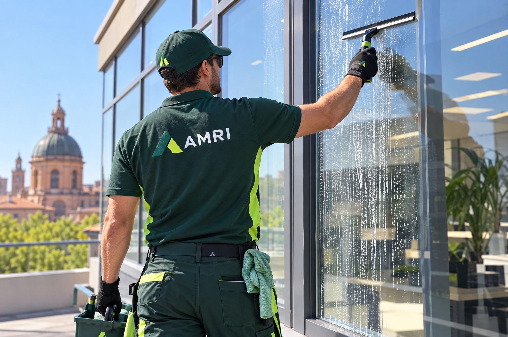 Technicien AMRI nettoyage de vitres à Toulouse